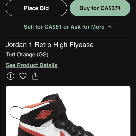 Jordan 1 High FlyEase Turf Orange USED (New selling for $300) Worn 4 times - Picture 10 of 10